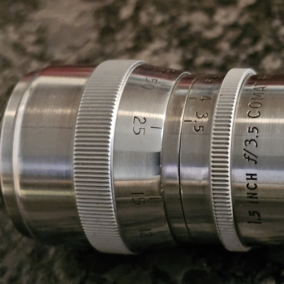 Bell & Howell Super Comat 1.5" f/3.5 Vintage D Mount Movie Camera Lens With Box - Picture 3 of 11